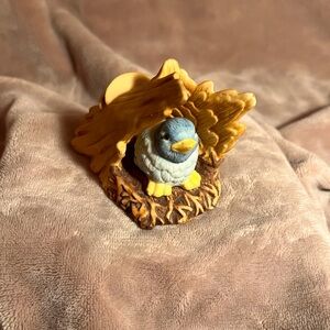 WOODLAND SURPRISES "Bluebird" Hand Painted Fine Porcelain Bird Figuring